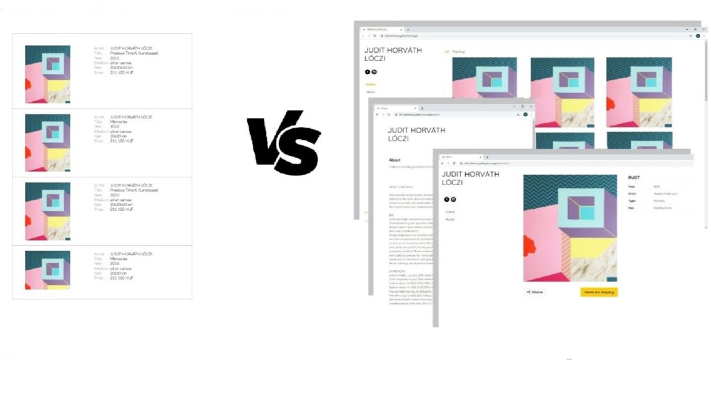 PDF műtárgylista vagy Online portfolió melyik mire jó?