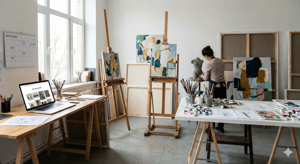 Új év, új műtárgyak – miért fontos a művész honlap frissítése év elején?